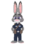 🎮 Judy Hopps XXL Bouwblok Figuur – 68 cm Hoog | 20 cm Breed