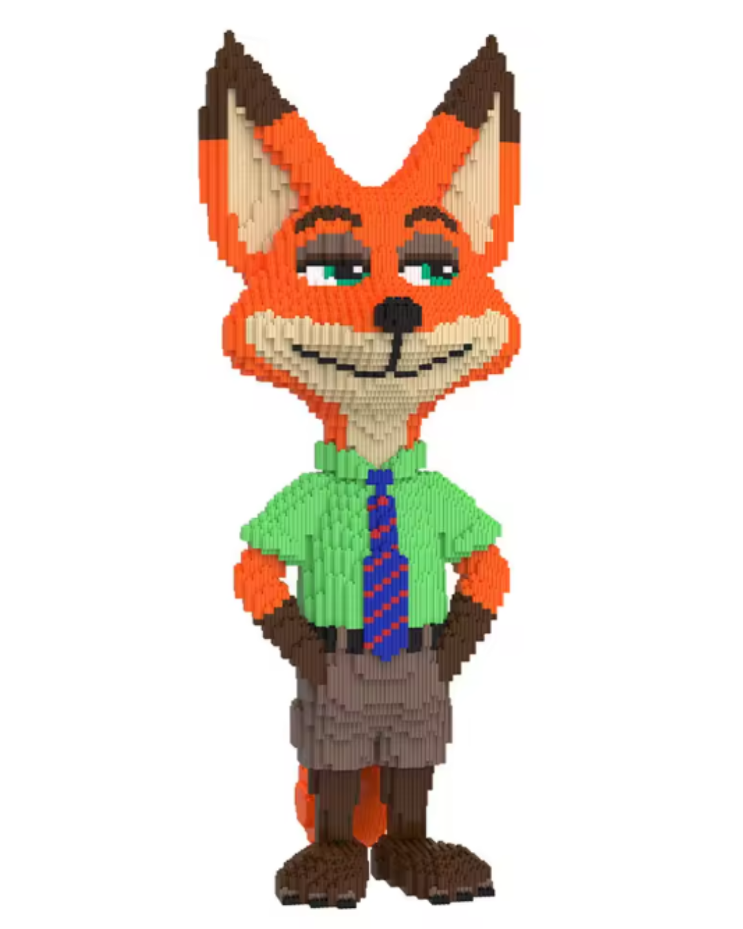 🎮 Nick Wilde XXL Bouwblok Figuur – 68 cm Hoog | 25,1 cm Breed